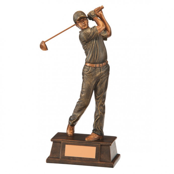 CLASSICAL MALE GOLF FIGURE AWARD - 3 SIZES - 16CM TO 22CM